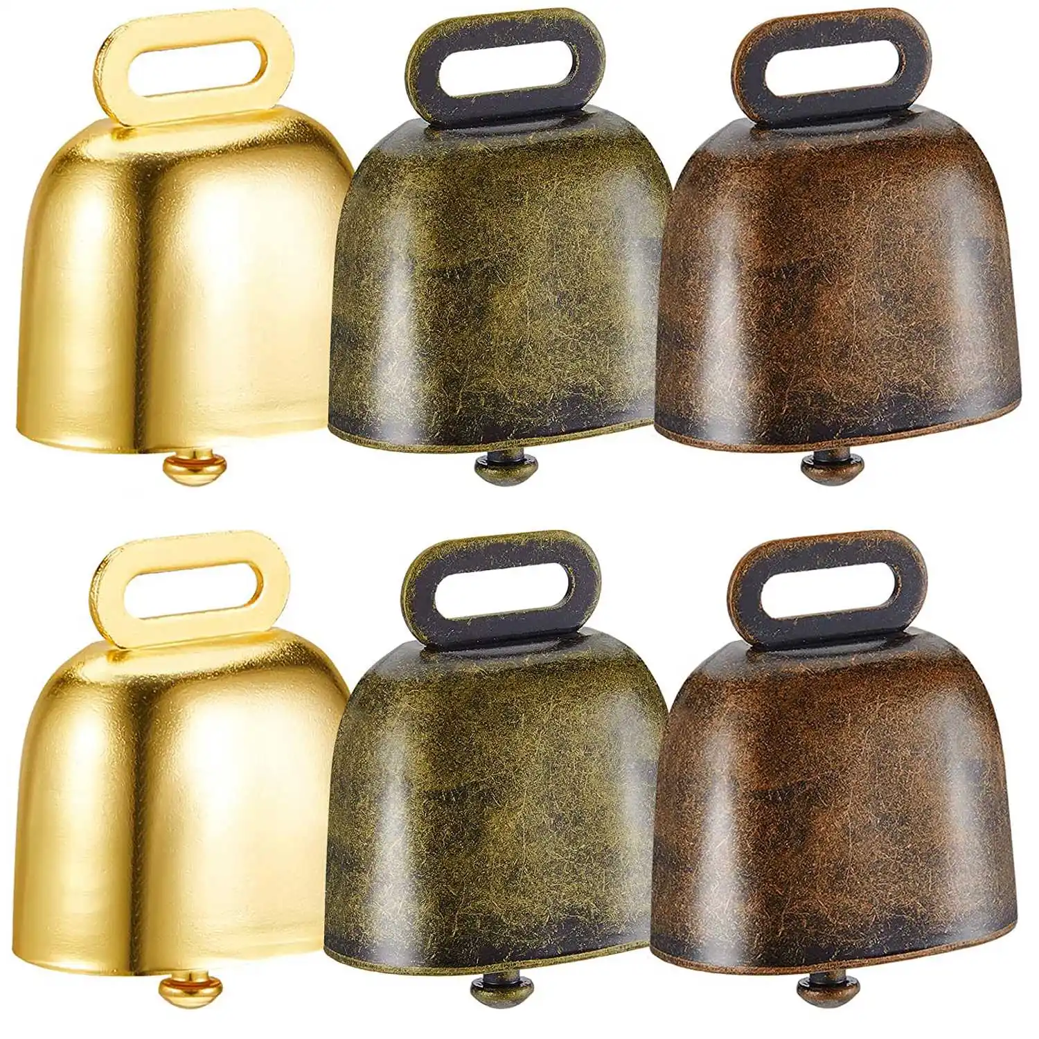 6 Pieces Cow Horse Sheep Grazing Small Brass Bells Cowbell Retro Bell for Grazing Copper(Green Bronze, Red Bronze, Gold)
6 Pieces Cow Horse Sheep Grazing Small Brass Bells Cowbell Retro Bell for Grazing Copper(Green Bronze, Red Bronze, Gold)