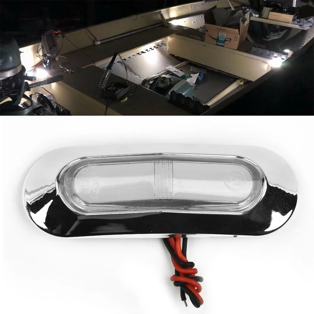 W/ Chrome Bezel Side Marker Lights Waterproof 4 LEDs White 4 W 6000K Trailer Car
W/ Chrome Bezel Side Marker Lights Waterproof 4 LEDs White 4 W 6000K Trailer Car