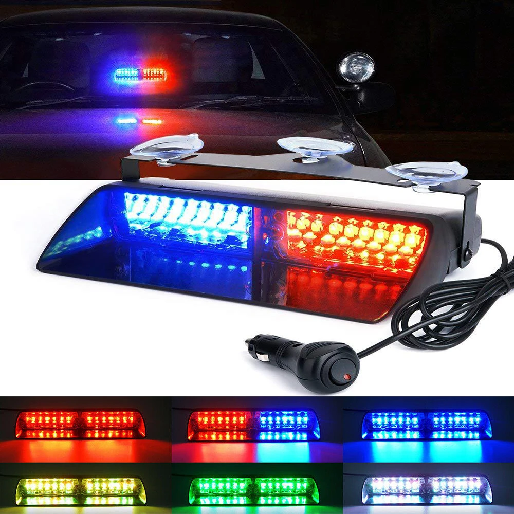 S2 16LED Police Light Car LED Strobe Light Auto Truck Emergency Flashing Dash Windshield Warning Light 12V Red/Blue/Yellow/White
S2 16LED Police Light Car LED Strobe Light Auto Truck Emergency Flashing Dash Windshield Warning Light 12V Red/Blue/Yellow/White
