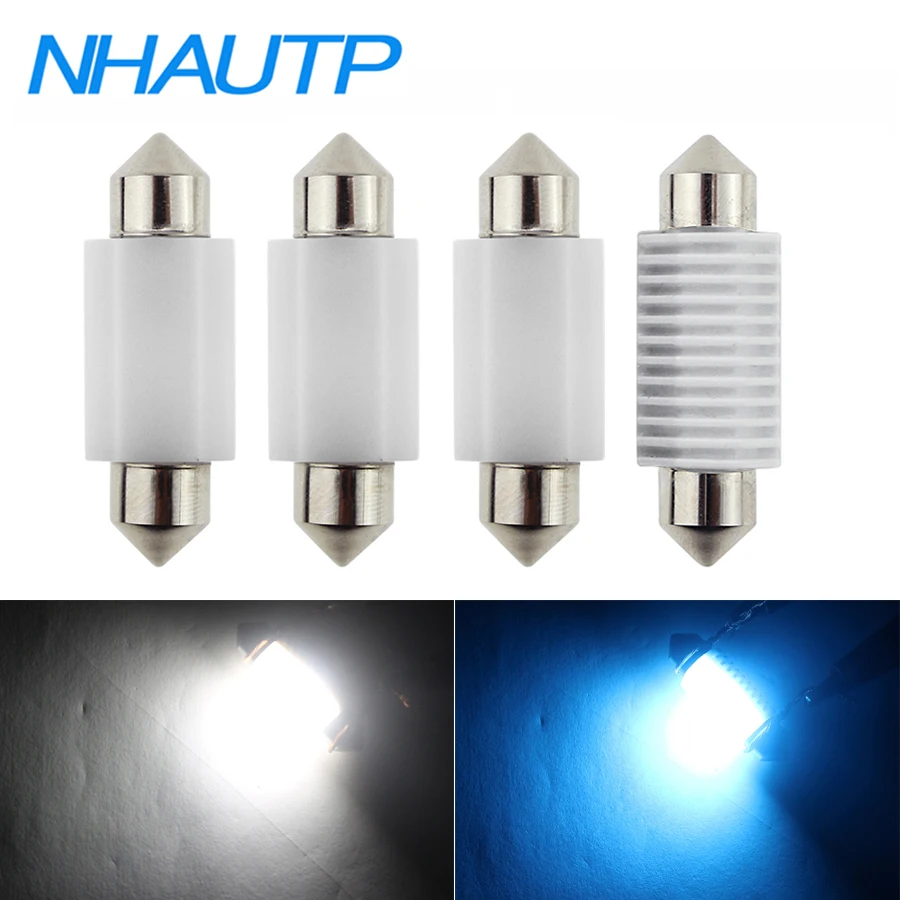 NHAUTP 4Pcs Pure White C5w Led Ceramic Bulbs 3030 smd Festoon 31mm 36mm 39mm 41mm Car LED Interior Reading Lights 12V-24V
NHAUTP 4Pcs Pure White C5w Led Ceramic Bulbs 3030 smd Festoon 31mm 36mm 39mm 41mm Car LED Interior Reading Lights 12V-24V