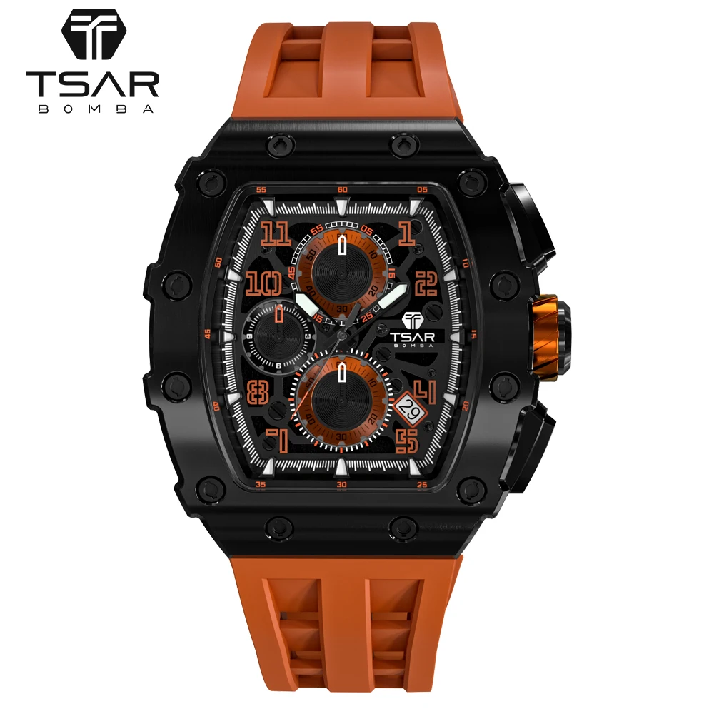 TSAR BOMBA Original Luxury Watch Men Top Brand Luminous Hands Sports 50M Waterproof Stainless Steel Watch Reloj Hombre
TSAR BOMBA Original Luxury Watch Men Top Brand Luminous Hands Sports 50M Waterproof Stainless Steel Watch Reloj Hombre