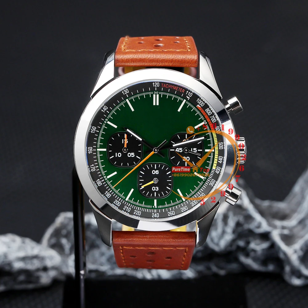 Top Time B01 AB01762A1L1X1 Miyota Chronograph Mens Watch Steel Green Dial Brown Leather Clone Stopwatch 2023 Top Brand Luxury
Top Time B01 AB01762A1L1X1 Miyota Chronograph Mens Watch Steel Green Dial Brown Leather Clone Stopwatch 2023 Top Brand Luxury