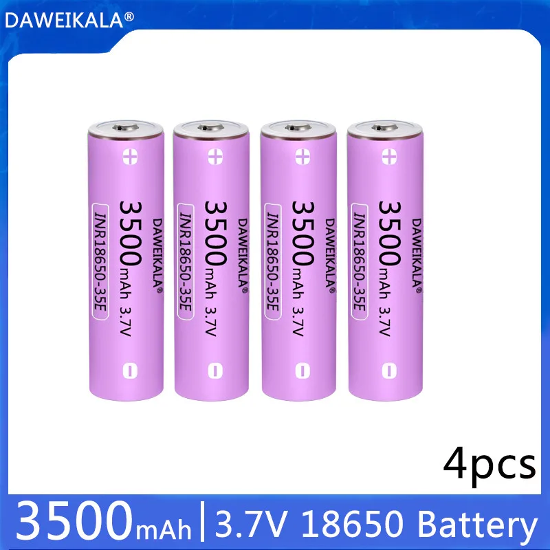 

100% original DAWEIKALA battery 3.7v PCB battery NCR 35E 3500mAh 3.7v lithium ion rechargeable battery PCB protection