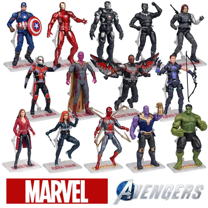 Marvel Avengers Falcon Winter Soldier Thor Iron Man Spiderman Action Figure Toy Wonder Vision Hawkeye Black Widow Action Figure
Marvel Avengers Falcon Winter Soldier Thor Iron Man Spiderman Action Figure Toy Wonder Vision Hawkeye Black Widow Action Figure