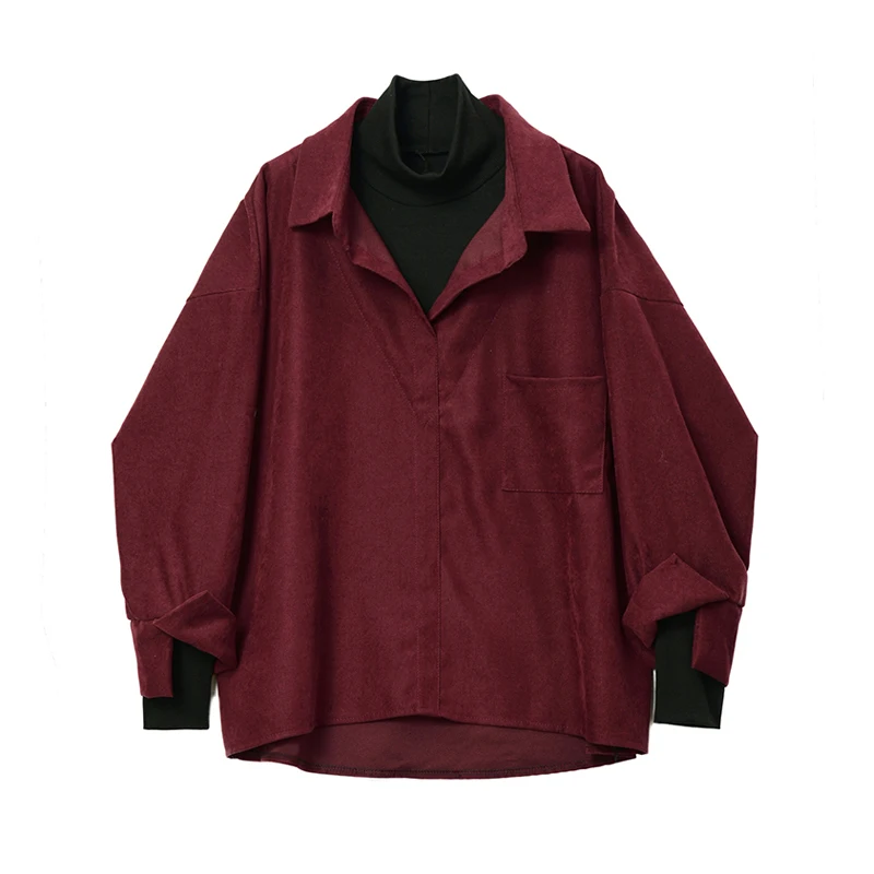 2023 Fake Two Piece Shirt Women Patchwork Turtleneck Turn-down Collar Spring Casual Lady Long Sleeves Female Loose Blouse Tops
2023 Fake Two Piece Shirt Women Patchwork Turtleneck Turn-down Collar Spring Casual Lady Long Sleeves Female Loose Blouse Tops