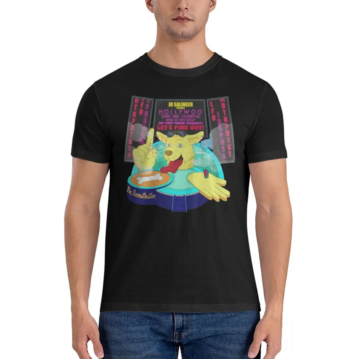 Точные мужские футболки Bo Jack Horseman Винтажная футболка с коротким рукавом Круглый