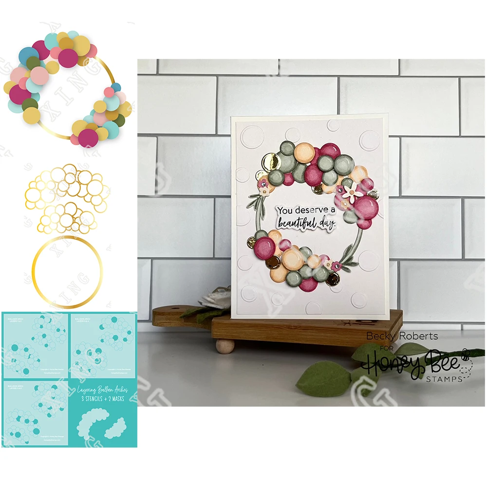 New Scrapbook Deco Embossing Template Balloon Arch Metal Cutting Dies Hot Foil Stencil Set Diy Greeting Card Craft Reusable Mold
New Scrapbook Deco Embossing Template Balloon Arch Metal Cutting Dies Hot Foil Stencil Set Diy Greeting Card Craft Reusable Mold