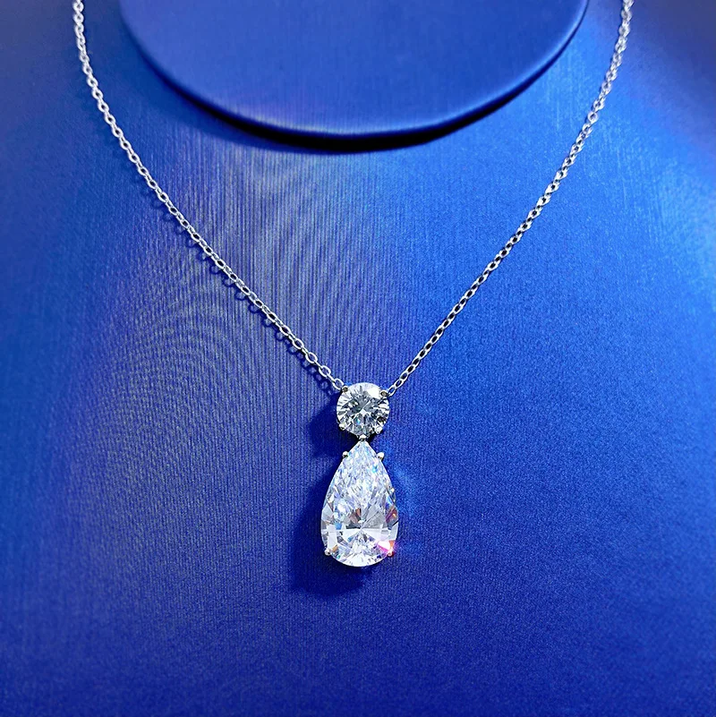 925 Sterling Silver Water Drop 10*16mm High Carbon Diamond Pendant Necklace For Women Sparkling Fine Jewelry Gifts
925 Sterling Silver Water Drop 10*16mm High Carbon Diamond Pendant Necklace For Women Sparkling Fine Jewelry Gifts