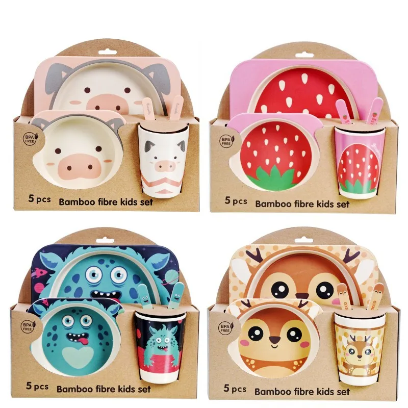 5pcs/set Cartoon Animal Tableware Baby Dishes Set Eco-friendly Bamboo Fiber Dinnerware Food Plate Bowl For Kids Boy Girl Gifts
5pcs/set Cartoon Animal Tableware Baby Dishes Set Eco-friendly Bamboo Fiber Dinnerware Food Plate Bowl For Kids Boy Girl Gifts