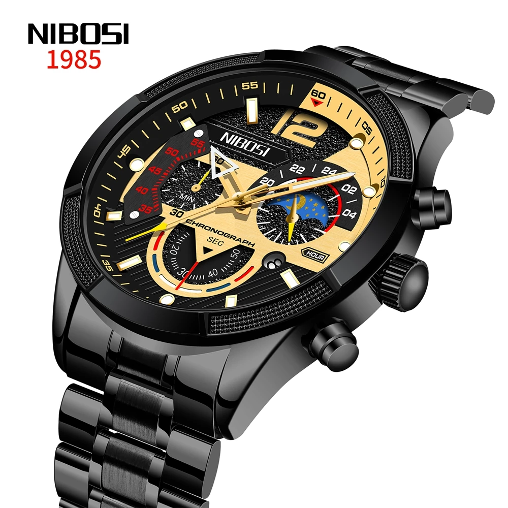 NIBOSI New Mens Watches Top Brand Luxury Fashion Military Waterproof Sport Watch for Man Chronograph Calendar Relogio Masculino
NIBOSI New Mens Watches Top Brand Luxury Fashion Military Waterproof Sport Watch for Man Chronograph Calendar Relogio Masculino