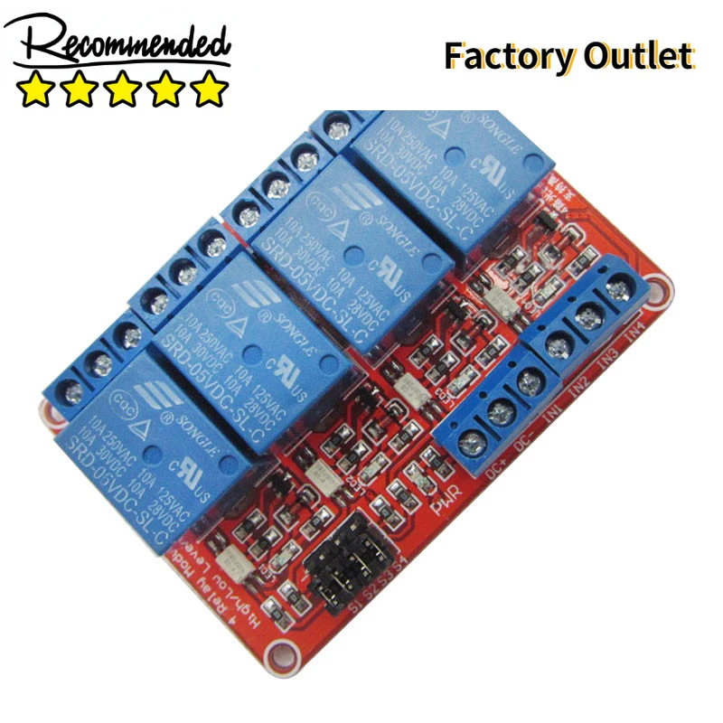 New Arrival 5V 4 Channel Relay Module with Opto Isolation Supports High and Low Level Trigger Optocoupler
New Arrival 5V 4 Channel Relay Module with Opto Isolation Supports High and Low Level Trigger Optocoupler