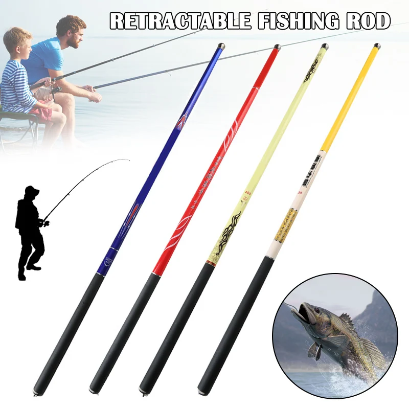 Carp Telescopic Fishing Rod 2.7/4.5/5.4/6.3/7.2M Hard Carbon Fiber Portable Ultralight Pole for Freshwater Stream Fishing Tools
Carp Telescopic Fishing Rod 2.7/4.5/5.4/6.3/7.2M Hard Carbon Fiber Portable Ultralight Pole for Freshwater Stream Fishing Tools