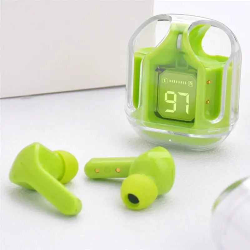 Transparent Digital Display TWS Wireless Bluetooth Headphones Bilateral Stereo Heavy Bass Copper Ring Horn Colorful Earphones
Transparent Digital Display TWS Wireless Bluetooth Headphones Bilateral Stereo Heavy Bass Copper Ring Horn Colorful Earphones