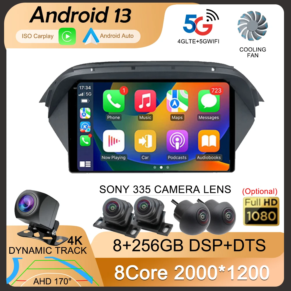

Android 13 для Honda Acura MDX 2007 - 2013 Автомобильный мультимедийный стерео видеоплеер GPS-навигация Радио беспроводной Carplay Авто QLED 4G
