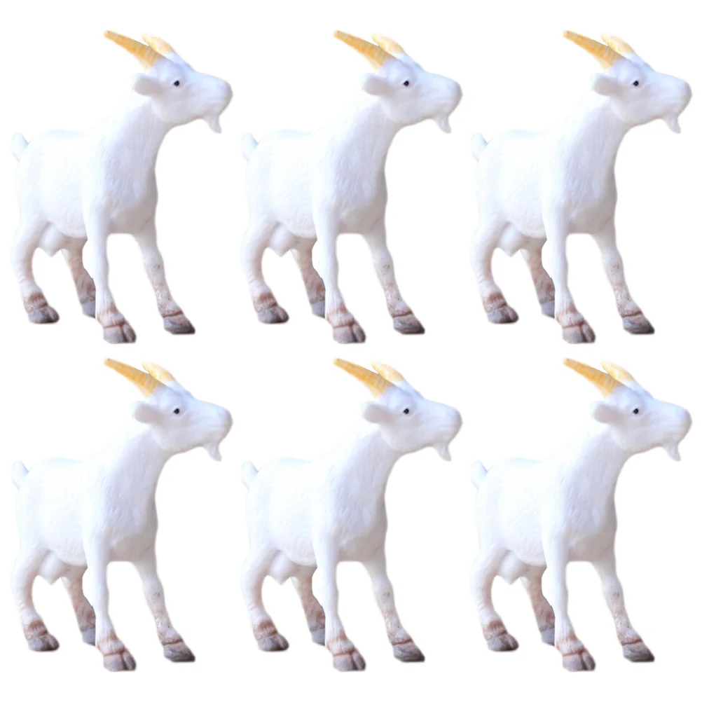 

Mini Goat Figurines Plastic Realistic Sheep Educational Goats Ornaments Tiny Farm Animal Models Small Lambs To-Y Figures Fairy