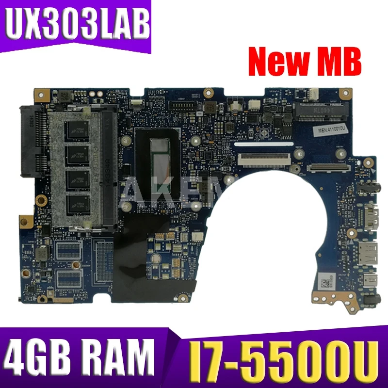Akemy UX303LAB Laptop motherboard for ASUS UX303LA UX303LB UX303LN UX303LA UX303L U303L mainboard 4G RAM I7-5500U SR23W
Akemy UX303LAB Laptop motherboard for ASUS UX303LA UX303LB UX303LN UX303LA UX303L U303L mainboard 4G RAM I7-5500U SR23W