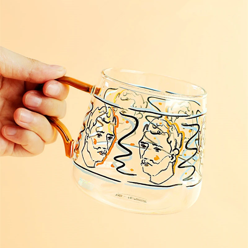 Glass Cup for Coffee Mug Tea Creative Art Painting Glass Tea Cup 400ML Drinkware Office Home Kitchen Accessories Dropshipping
Glass Cup for Coffee Mug Tea Creative Art Painting Glass Tea Cup 400ML Drinkware Office Home Kitchen Accessories Dropshipping