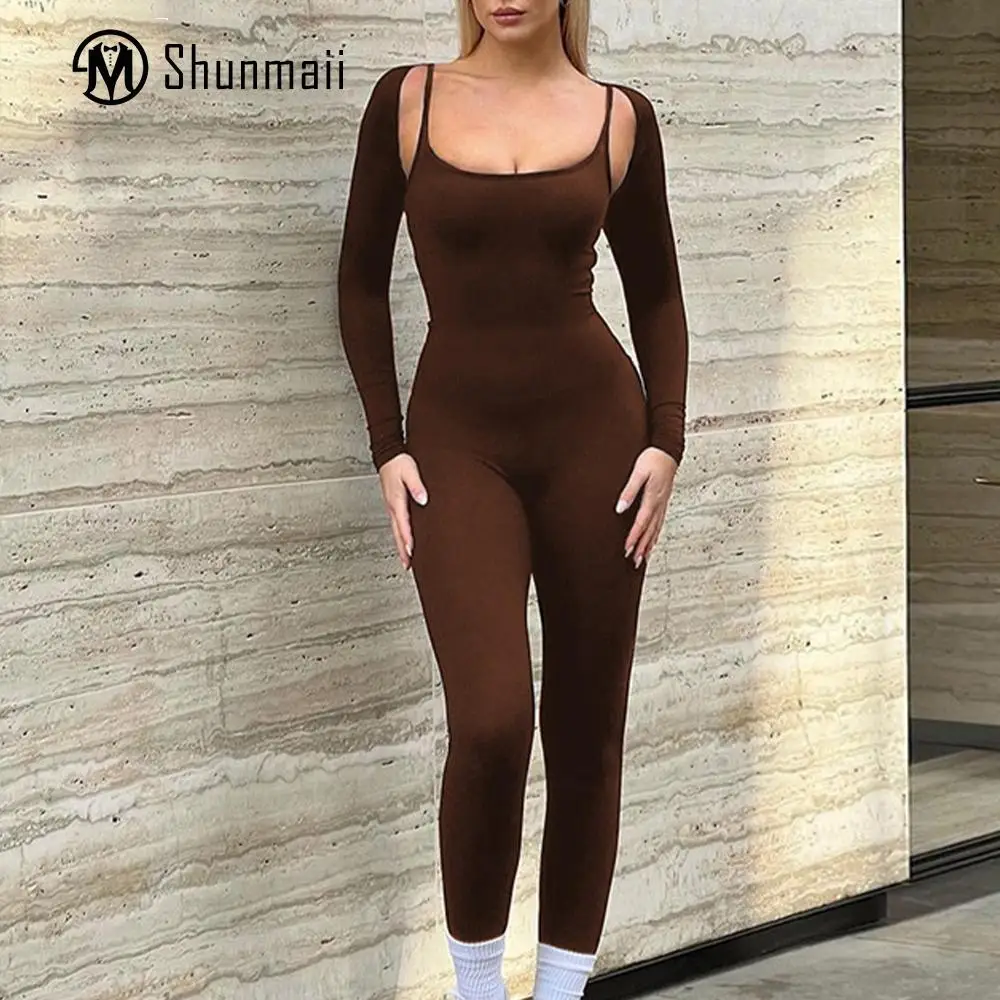 Women Long Sleeve Shawl Jumpsuit Suit Skinny Sleeveless Jumpsuit Slim Fit Sexy Yoga Rompers Solid Color Simple Workout Bodysuit
Women Long Sleeve Shawl Jumpsuit Suit Skinny Sleeveless Jumpsuit Slim Fit Sexy Yoga Rompers Solid Color Simple Workout Bodysuit