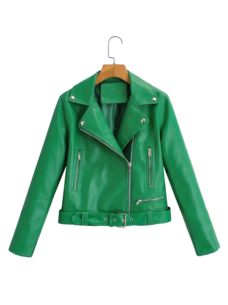 Ailegogo New Spring Autumn Women Pu Faux Soft Leather Short Jacket Moto Biker Female Slim Fit Zipper Coat with Belt Outwear
Ailegogo New Spring Autumn Women Pu Faux Soft Leather Short Jacket Moto Biker Female Slim Fit Zipper Coat with Belt Outwear