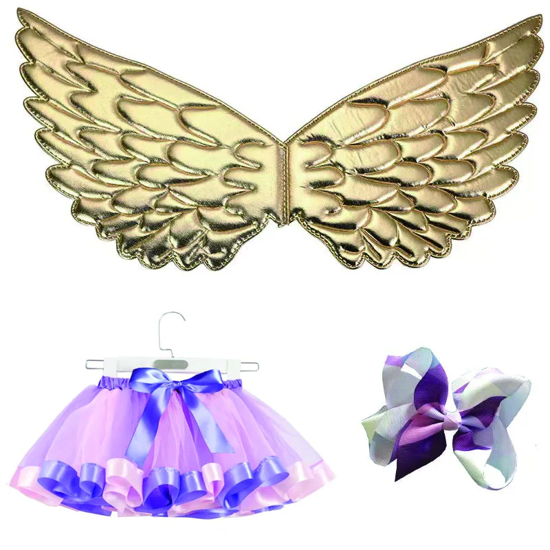 Children's princess colorful angel wings bow tie bow tie girls half body colorful short dress performance dress up suit
Children's princess colorful angel wings bow tie bow tie girls half body colorful short dress performance dress up suit