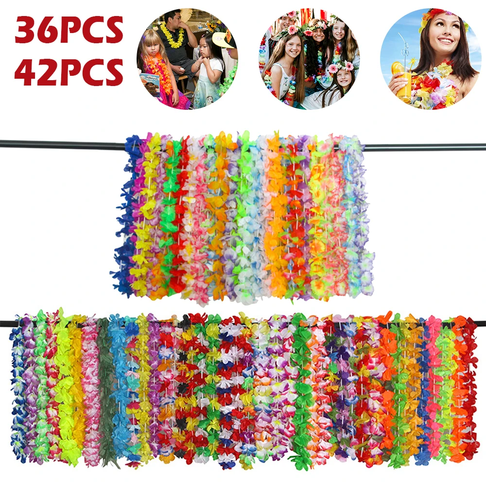 36/42Pcs Hawaiian Party Artificial Flowers Garland Necklace Headband Garlands Flower Beach Tropical Party Supplies Wedding Decor
36/42Pcs Hawaiian Party Artificial Flowers Garland Necklace Headband Garlands Flower Beach Tropical Party Supplies Wedding Decor