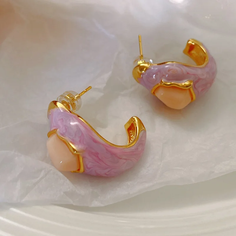 Colorful Enamel Drip Glazed Geometric Metal Earrings For Women
Colorful Enamel Drip Glazed Geometric Metal Earrings For Women