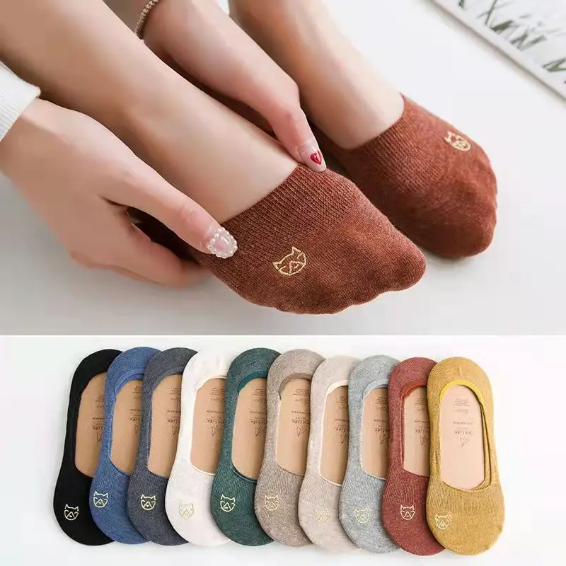 Cartoon Embroidered Cat Socks Invisible Non-Slip Solid Color Ladies Socks Slippers Fashion Harajuku Summer Cute Girls Socks
Cartoon Embroidered Cat Socks Invisible Non-Slip Solid Color Ladies Socks Slippers Fashion Harajuku Summer Cute Girls Socks