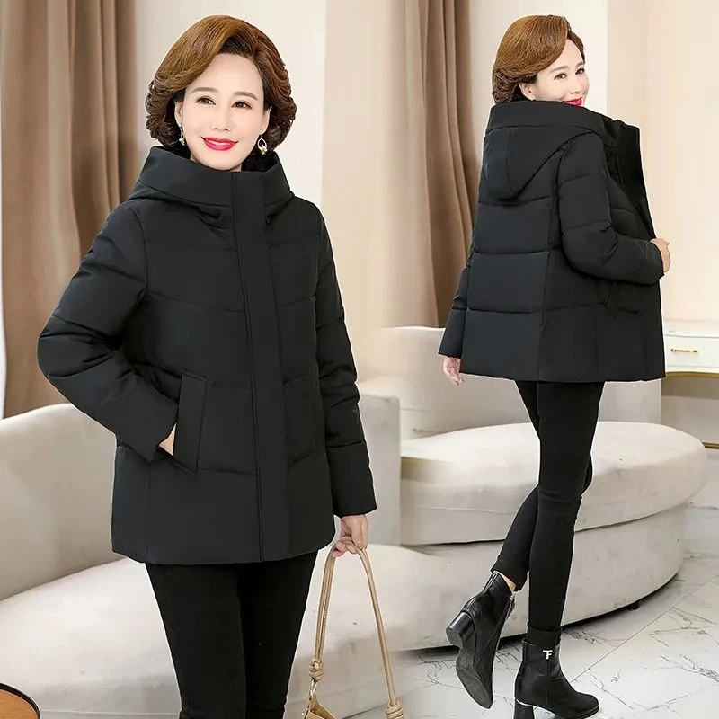 Down Cotton Jacket Women 6XL 2023 Autumn Winter New Fashion Loose Casual Padded Coat Female Hooded Large Size Thick Short Parkas
Down Cotton Jacket Women 6XL 2023 Autumn Winter New Fashion Loose Casual Padded Coat Female Hooded Large Size Thick Short Parkas