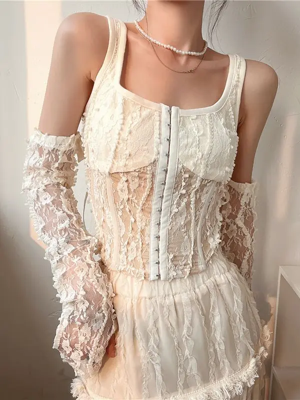 ZCSMLL Oversleeve Lace Crop Tank Top Women Summer 2022 Corset Top Sexy White Black Lace Bodycon Tanks Camis Elegant Top
ZCSMLL Oversleeve Lace Crop Tank Top Women Summer 2022 Corset Top Sexy White Black Lace Bodycon Tanks Camis Elegant Top