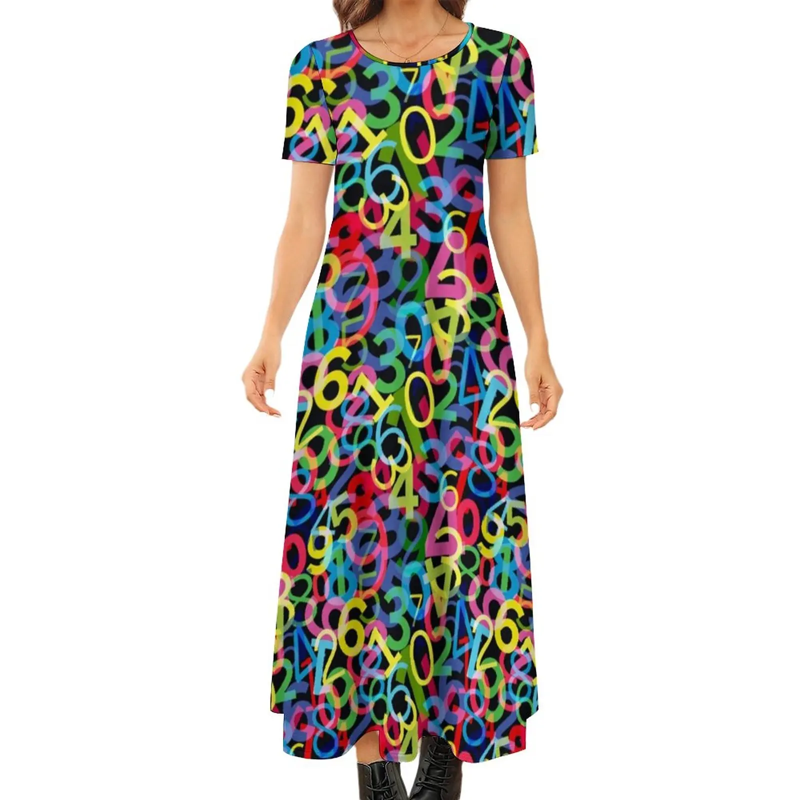 Colorful Math Dress Numbers Print Streetwear Boho Beach Long Dresses Woman Cute Maxi Dress Big Size 6XL 7XL
Colorful Math Dress Numbers Print Streetwear Boho Beach Long Dresses Woman Cute Maxi Dress Big Size 6XL 7XL