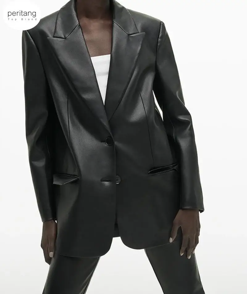 2023 Long PU Faux Leather Blazers Women Leather Jacket Coat Brand New Women's Jackets Outerwear Ladies Coats Female Leather Suit
2023 Long PU Faux Leather Blazers Women Leather Jacket Coat Brand New Women's Jackets Outerwear Ladies Coats Female Leather Suit