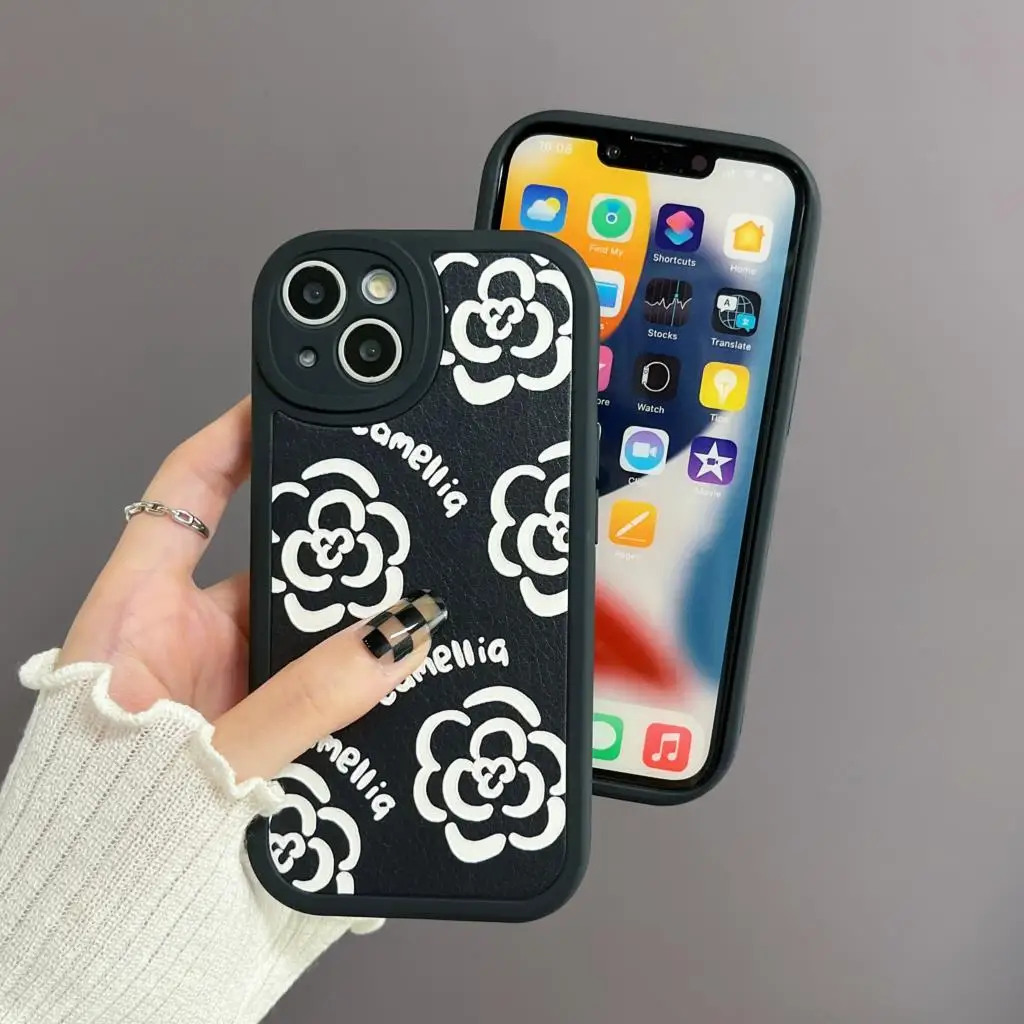 Lambskin Camellia Black White Flower Leather Phone Case for iPhone 14 13 12 11 Pro X XR XS Max 6 6S 7 8 Plus Luxury Cover Funda
Lambskin Camellia Black White Flower Leather Phone Case for iPhone 14 13 12 11 Pro X XR XS Max 6 6S 7 8 Plus Luxury Cover Funda