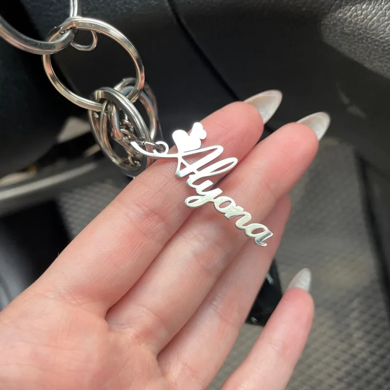 Custom Sculpture Name Keychain For Women Men 316L Stainless Steel Nameplate Key Ring Personalized Jewelry Gift For Boyfriend
Custom Sculpture Name Keychain For Women Men 316L Stainless Steel Nameplate Key Ring Personalized Jewelry Gift For Boyfriend