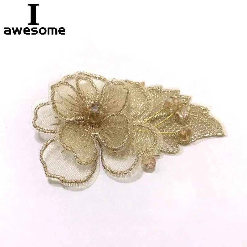 Gold DIY Mesh Beautiful Flower Bridal Wedding Party Shoes Accessories For High Heels Boots Shoes Flats Shoe's Decorations
Gold DIY Mesh Beautiful Flower Bridal Wedding Party Shoes Accessories For High Heels Boots Shoes Flats Shoe's Decorations