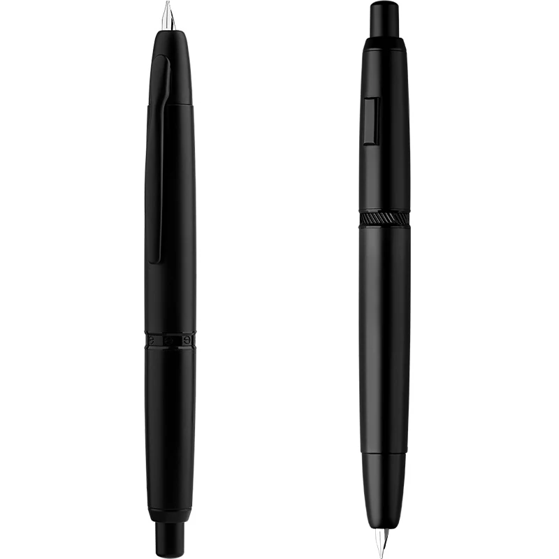 Перьевая ручка MAJOHN/Moonman A1 выдвижная металлическая матовая черная с раздвижной