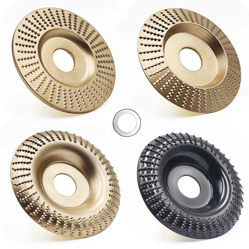 4PCS Wood Carving Disc For 4Inch Or 4 1/2In Angle Grinder With 5/8In Arbor, Grinding Wheel Shaping Disc For Wood Cutting
4PCS Wood Carving Disc For 4Inch Or 4 1/2In Angle Grinder With 5/8In Arbor, Grinding Wheel Shaping Disc For Wood Cutting