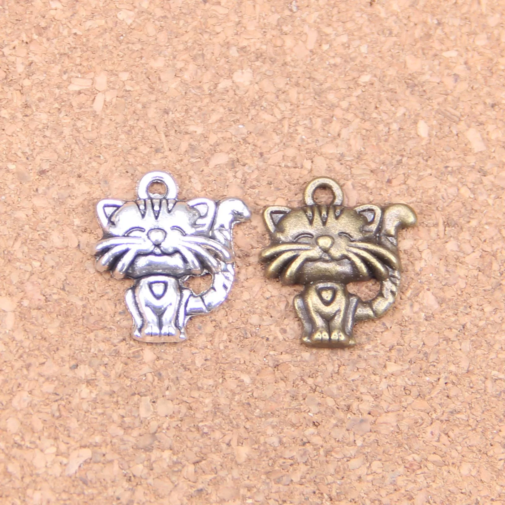 68pcs Charms smiling cat 19x17mm Antique Pendants,Vintage Tibetan Silver Jewelry,DIY for bracelet necklace
68pcs Charms smiling cat 19x17mm Antique Pendants,Vintage Tibetan Silver Jewelry,DIY for bracelet necklace