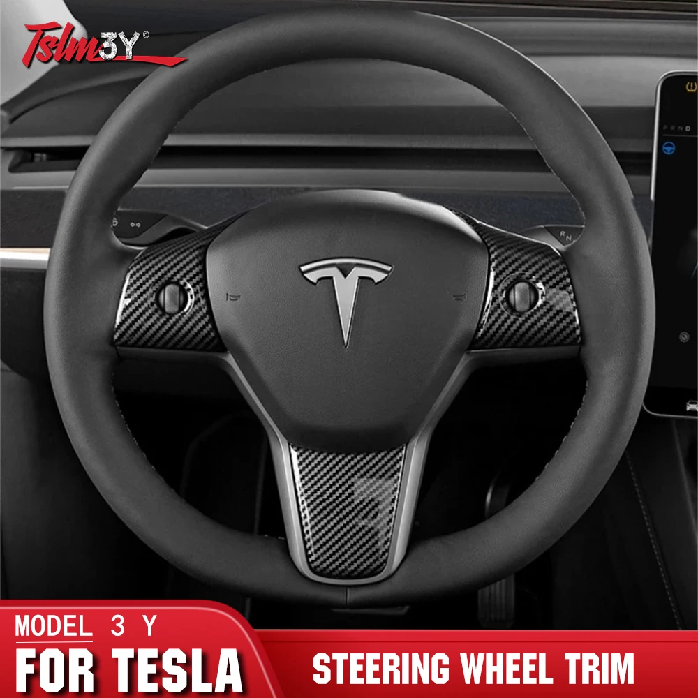 For Tesla Model Y Model 3 2021 Carbon Fiber Car Steering Wheel Trim Cover Frame Decorative Sticker Interior Styling Accessories
For Tesla Model Y Model 3 2021 Carbon Fiber Car Steering Wheel Trim Cover Frame Decorative Sticker Interior Styling Accessories