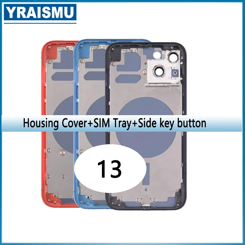 For iPhone 13 Back Cover + Middle Chassis Frame + SIM Tray + Side Key Parts Battery Housing Case Assembly
For iPhone 13 Back Cover + Middle Chassis Frame + SIM Tray + Side Key Parts Battery Housing Case Assembly