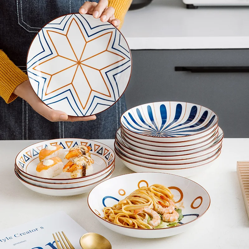 8 Inch Painted Ceramic Dinner Plate Round Western Food Ramen Plate Home Porcelain Fruit Salad Dessert Plate Restaurant Tableware
8 Inch Painted Ceramic Dinner Plate Round Western Food Ramen Plate Home Porcelain Fruit Salad Dessert Plate Restaurant Tableware