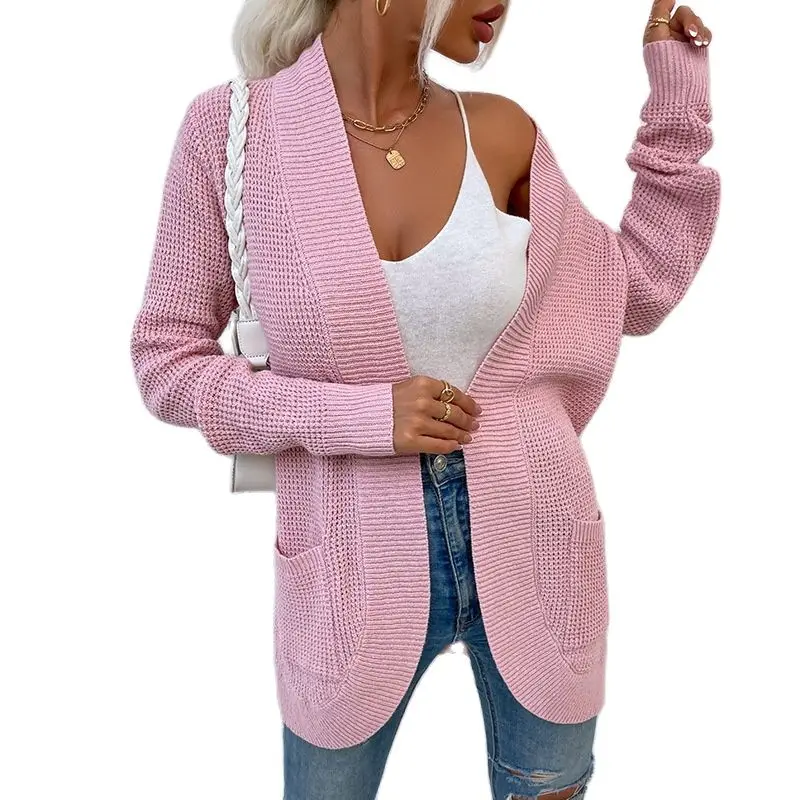 2022 Spring And Autumn New Products European And American Womens Solid Color Knitted Sweater Hem Arc Pocket Sweater Women
2022 Spring And Autumn New Products European And American Womens Solid Color Knitted Sweater Hem Arc Pocket Sweater Women