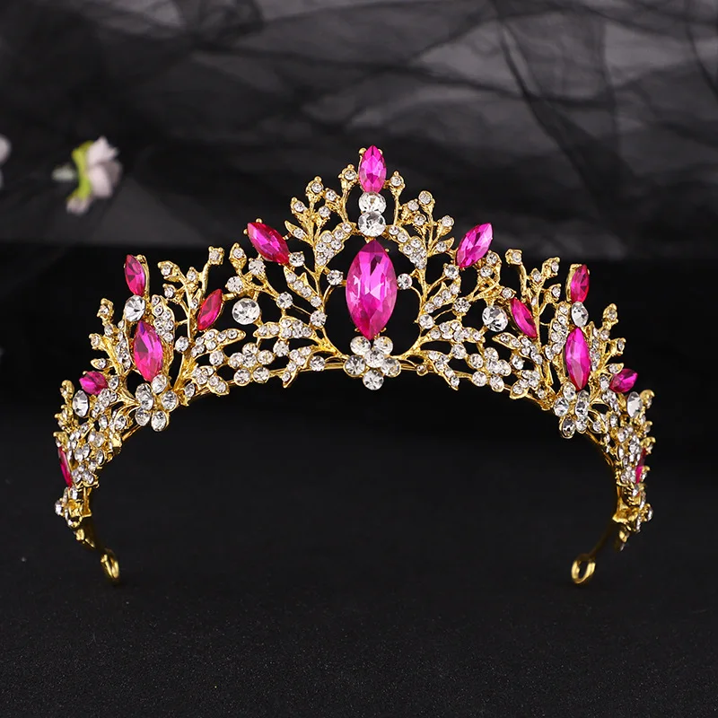New Fashion Baroque Luxury Rose Crystal Bridal Crown Tiaras Light Gold Diadem Tiaras for Women Bride Wedding Hair Accessories
New Fashion Baroque Luxury Rose Crystal Bridal Crown Tiaras Light Gold Diadem Tiaras for Women Bride Wedding Hair Accessories