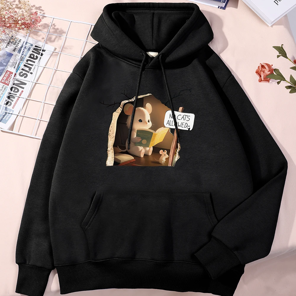 No Cats Allowed Mouse Reading Book Print Mens Tracksuit Fashion Casual Clothes Fleece Pocket Hoodie Loose Harajuku Hoodies Male
No Cats Allowed Mouse Reading Book Print Mens Tracksuit Fashion Casual Clothes Fleece Pocket Hoodie Loose Harajuku Hoodies Male