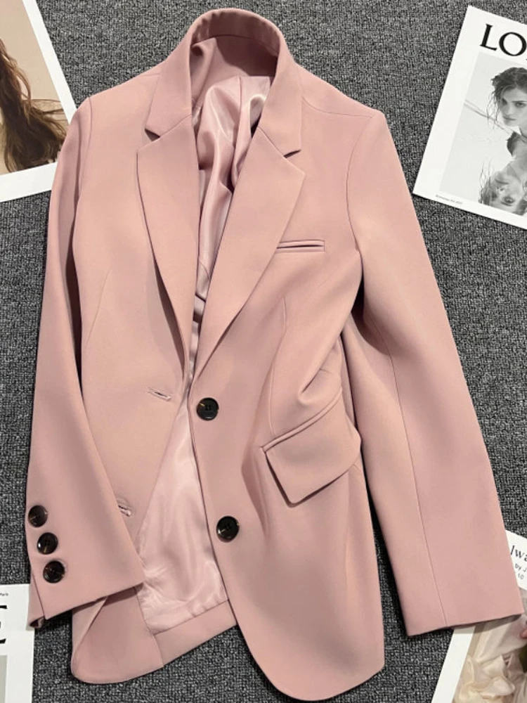 Blazer Women Spring Autumn New Pink Lapel Suit Coat Design Loose Long Sleeve Top Fashion Casual Women's Jacket Women Clothing
Blazer Women Spring Autumn New Pink Lapel Suit Coat Design Loose Long Sleeve Top Fashion Casual Women's Jacket Women Clothing