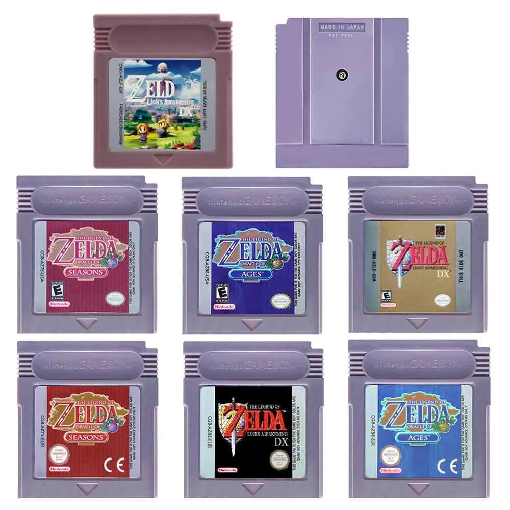 

Игровой картридж серии Zelda, 16-битная игровая консоль с звеньями карт, пробуждение, Оракл возрастов для GBC/GBA/SP