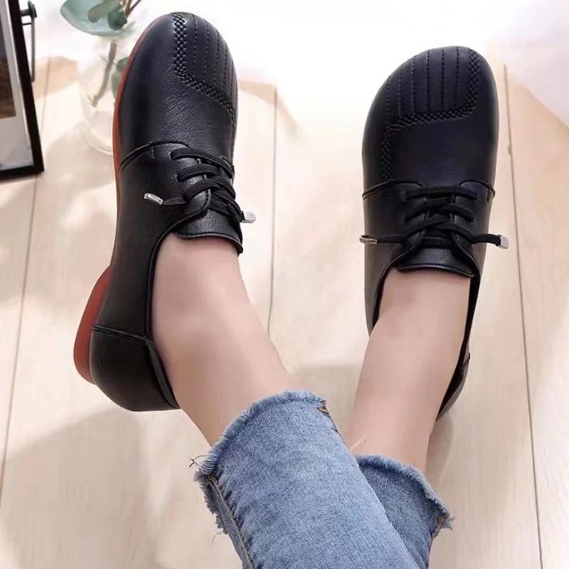 2023 New Shoes for Women Basic Women's Flats Light Concise Breathable Casual Flats Women Lace Up Round Toe Solid Shoes Ladies
2023 New Shoes for Women Basic Women's Flats Light Concise Breathable Casual Flats Women Lace Up Round Toe Solid Shoes Ladies