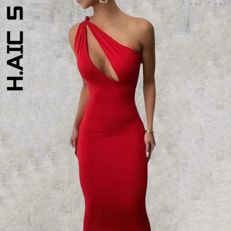 H.Aic S Women New Dress Slim Sleeveless Hollow Out Bodycon Sheath One Shoulder Midi Party Dresses Women Clothing Vestidos
H.Aic S Women New Dress Slim Sleeveless Hollow Out Bodycon Sheath One Shoulder Midi Party Dresses Women Clothing Vestidos