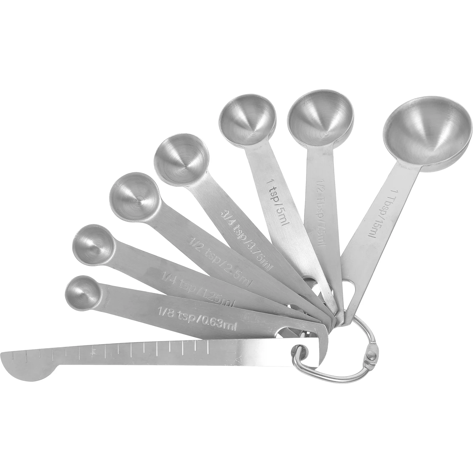 8pcs Measuring Spoons Stainless Steel Measuring Spoons with Ring Holder for Dry or Liquid Ingredients
8pcs Measuring Spoons Stainless Steel Measuring Spoons with Ring Holder for Dry or Liquid Ingredients