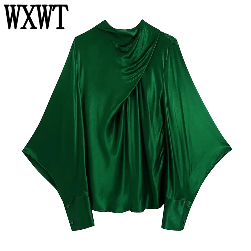 WXWT Women Solid Satin Shirt Blusas Mujer 2022 Spring Long Sleeve Blouse Ladies High Street Tops BB22117
WXWT Women Solid Satin Shirt Blusas Mujer 2022 Spring Long Sleeve Blouse Ladies High Street Tops BB22117
