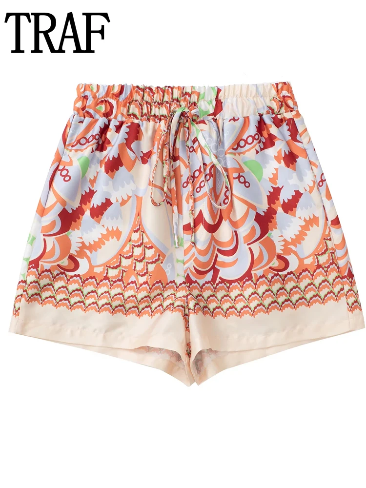 TRAF Print Women Shorts High Waist Bermuda Shorts Woman Vintage Baggy Shirts And Casual Shorts Sets Summer Beach Short Pants
TRAF Print Women Shorts High Waist Bermuda Shorts Woman Vintage Baggy Shirts And Casual Shorts Sets Summer Beach Short Pants